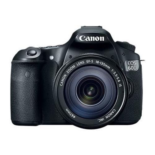 Appareil photo Reflex Canon EOS 60D + Objectif EF-S 18-135 mm IS Reflex - 18.0 MP - APS-C - 1080p - 7.5x zoom optique objectif EF-S 18-135 mm IS