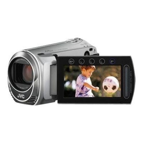 JVC Everio GZ-MS216 - Caméscope - mode écran large - 800 KP - 39x zoom optique - Konica Minolta - carte Flash - argent