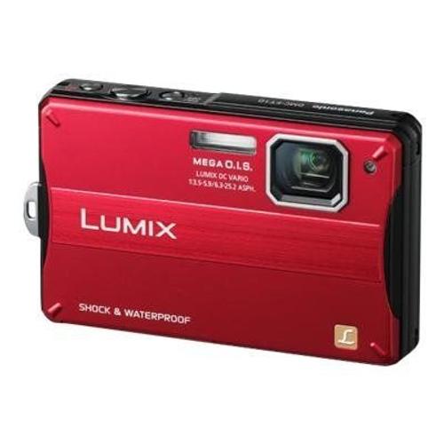 Panasonic Lumix DMC-FT10 - Appareil photo numérique - compact - 14.1 MP - 720 p - 4x zoom optique - sous-marin jusqu'à 3 m - rouge