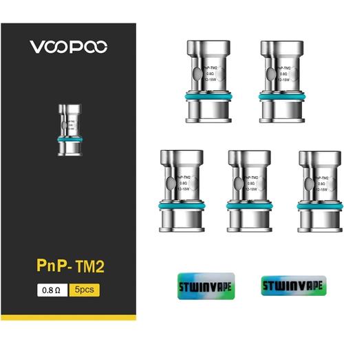 Pour VooPoo PnP TM2 0,8 ohm Coils Argus X Air Pro Drag 4 S X Max Vinci 2 3 X Air R PnP Pod Tank Lot de 5