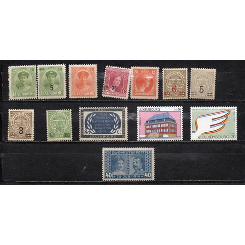 Luxembourg- Lot De 13 Timbres Neufs Divers