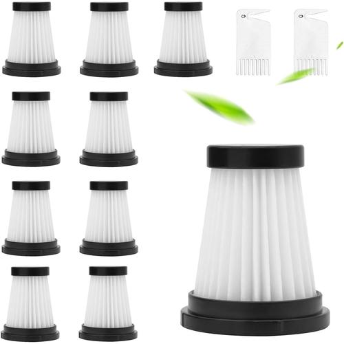 Lot de 12 filtres Hepa pour aspirateur Genius Invictus One 1.0 X7 2.0 - Accessoires pour aspirateur filtre HEPA lavable - Avec brosse de nettoyage - Pour aspirateur à main (12)