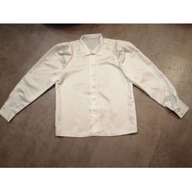 Chemisier Blanc En Satin Taille 38 Fait Main