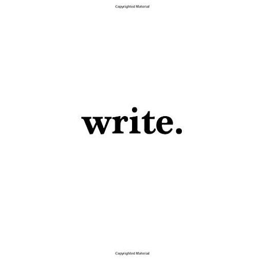 Write. Journal Black On White Design