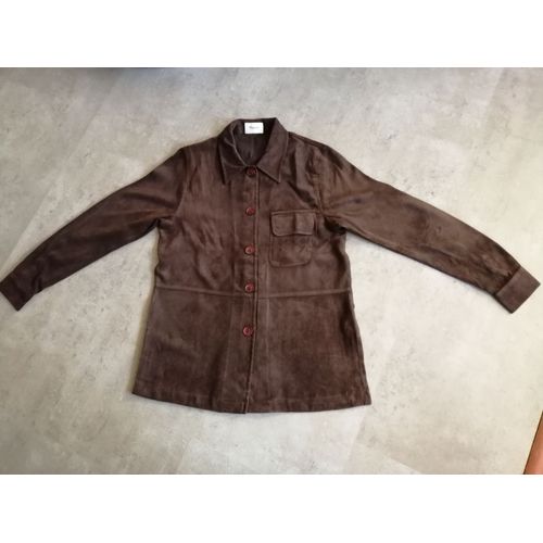 Veste Marron En Daim Taille 38 Pimkie