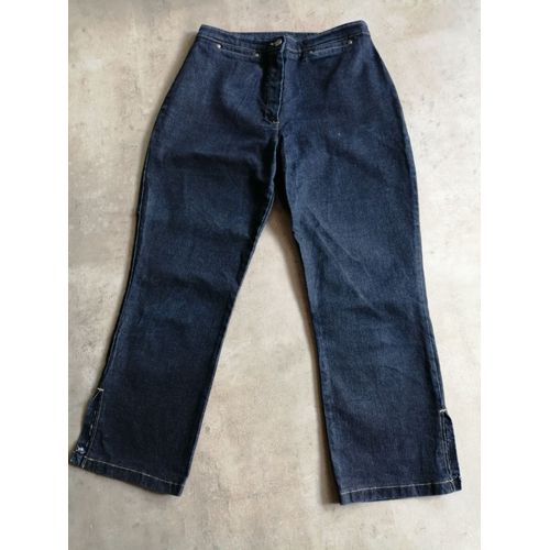 Pantacourt En Jean Bleu Marine Taille 40 Camaïeu