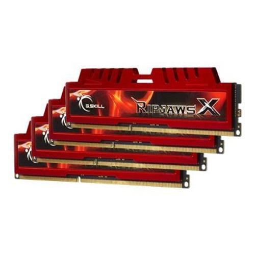 G.Skill Ripjaws-X - DDR3 - 32 Go: 4 x 8 Go - DIMM 240 broches - 1600 MHz / PC3-12800 - CL10 - 1.5 V - mémoire sans tampon - non ECC