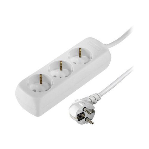 Hama 3-Way Power Strip with Child Protection - Coupe-circuit - CA 230 V - connecteurs de sortie : 3 - 5 m cordon - blanc