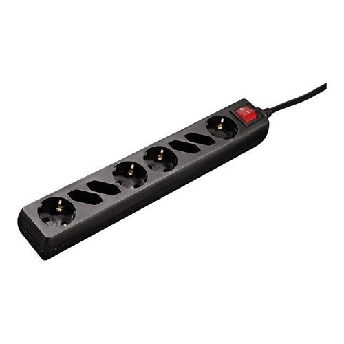 Hama 8-Way Power Strip with Switch - Coupe-circuit - CA 230 V - connecteurs de sortie : 8 - 1.4 m cordon - noir
