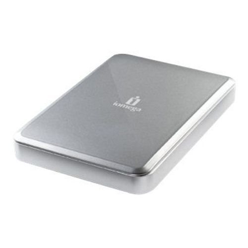 Iomega eGo Portable - Disque dur - 500 Go - externe (portable) - USB 3.0 - mémoire tampon : 8 Mo - argent - avec Iomega Drop Guard Case