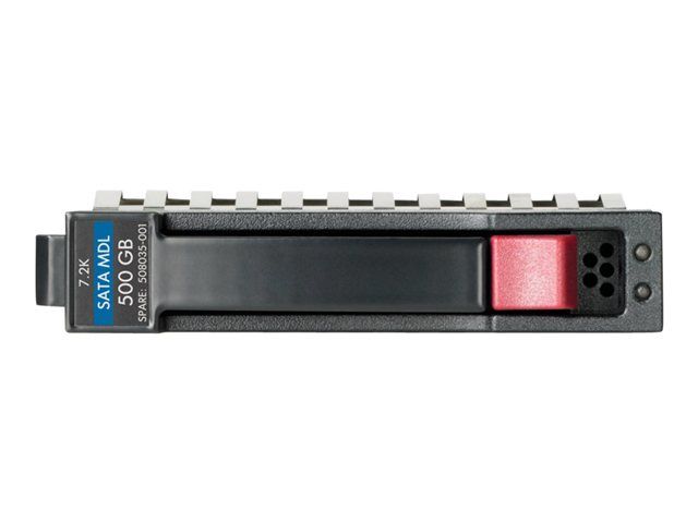 HPE Midline - Disque dur - 500 Go - échangeable à chaud - 2.5" SFF - SATA 6Gb/s - 7200 tours/min - intégré en usine - avec Support pour HP SmartDrive