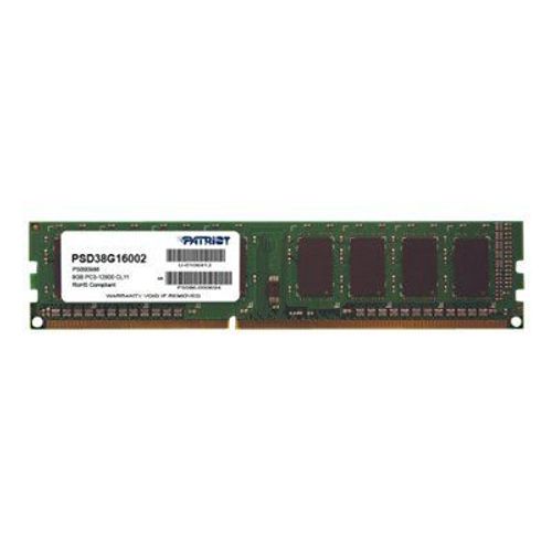 Patriot Signature Line - DDR3 - module - 8 Go - DIMM 240 broches - 1600 MT/s / PC3-12800 - CL11 - 1.5 V - mémoire sans tampon - non ECC