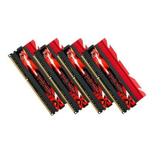 G.Skill TridentX Series - DDR3 - kit - 16 Go: 4 x 4 Go - DIMM 240 broches - 2400 MHz / PC3-19200 - CL10 - 1.65 V - mémoire sans tampon - non ECC