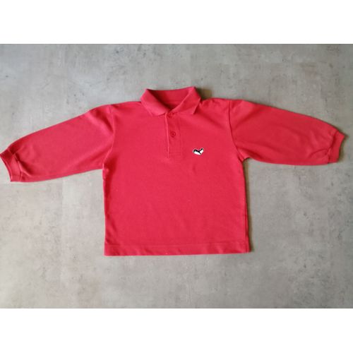 Polo Manches Longues 4 Ans Rouge