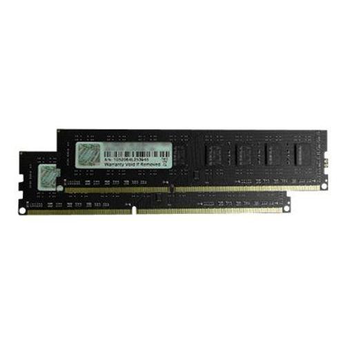 G.Skill NT Series - DDR3 - kit - 16 Go: 2 x 8 Go - DIMM 240 broches - 1333 MHz / PC3-10600 - CL9 - 1.5 V - mémoire sans tampon - non ECC