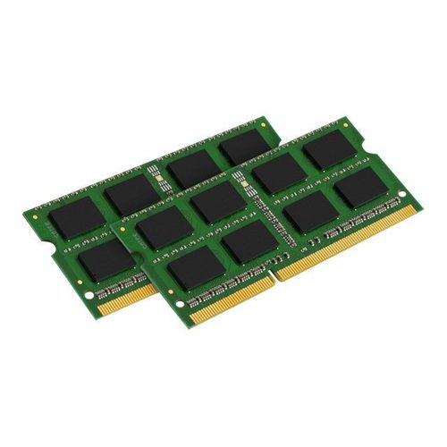 Kingston ValueRAM - DDR3 - kit - 16 Go: 2 x 8 Go - SO DIMM 204 broches - 1600 MT/s / PC3-12800 - CL11 - 1.5 V - mémoire sans tampon - non ECC