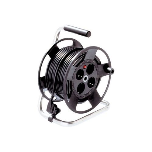 Bachmann Cable reel - Coupe-circuit - CA 250 V - connecteurs de sortie : 4 - 25 m - noir