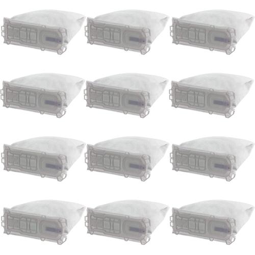 Blanc Lot de 12 sacs filtrants en tissu compatibles avec aspirateur Vorwerk Kobold modèles 135, 136, 135SC, VK135, VK136