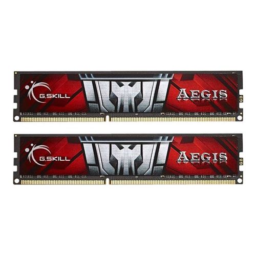 G.Skill AEGIS F3-1600C11D-16GIS - DDR3 - kit - 16 Go: 2 x 8 Go - DIMM 240 broches - 1600 MHz / PC3-12800 - CL11 - 1.5 V - mémoire sans tampon - non ECC