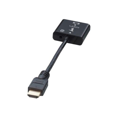 Lindy HDMI to VGA and Audio Adapter - Convertisseur vidéo - HDMI - VGA - noir