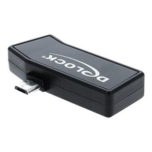 DeLOCK Micro USB OTG Card Reader + 1 x USB port - Lecteur de carte (MMC, SD, microSD, SDHC, microSDHC, SDXC, microSDXC) - USB