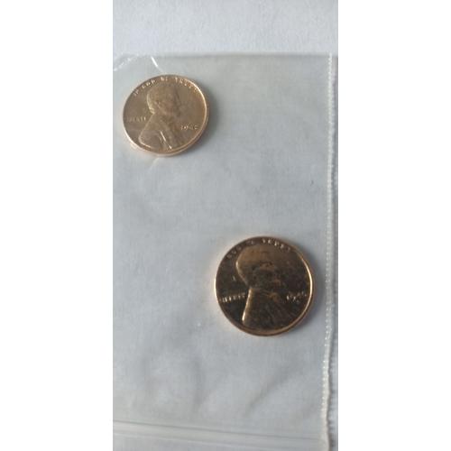 Un Lot De 2 Pièces One Cent Lincoln 1942 Et 1945