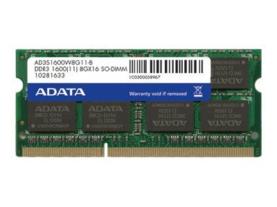 ADATA Barrette mémoire Laptop DDR4 2666 SO DIMM 8GB AD4S26668G19-SGN