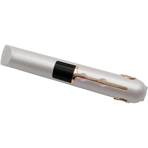 Blanc Blanc Lisseur Sans Fil, Lisseur Vapeur Tourmaline Professionnel 2 En 1 Et Fer À Friser, Avec Batterie Rechargeable, Peut Créer Des