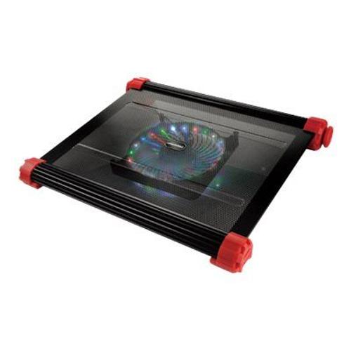 Enermax Aeolus Vegas CP007 - Support pour ordinateur portable - avec ventilateur de refroidissement - 17" - 180 mm - noir