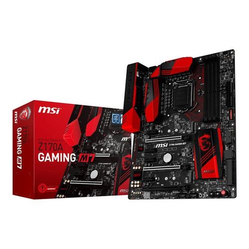 MSI Z170A GAMING M7 - Carte-mère - ATX - LGA1151 Socket - Z170 Chipset - USB 3.1 Gen 1, USB-C Gen2, USB 3.1 Gen 2 - Gigabit LAN - carte graphique embarquée (unité centrale requise) - audio HD (8...