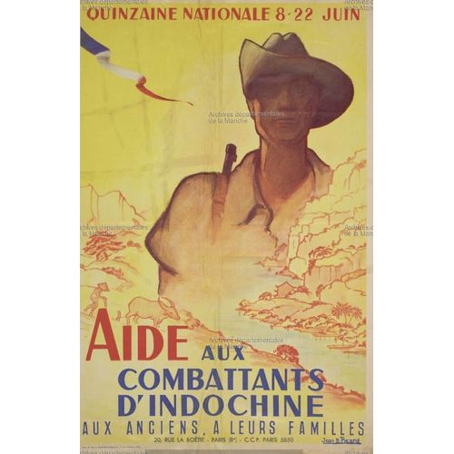 Affiche Aide Aux Combattants D'indochine