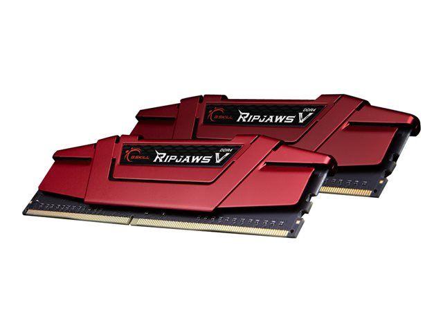 G.Skill Ripjaws V - DDR4 - 32 Go: 2 x 16 Go - DIMM 288 broches - 2133 MHz / PC4-17000 - CL15 - 1.2 V - mémoire sans tampon - non ECC - rouge flamboyant