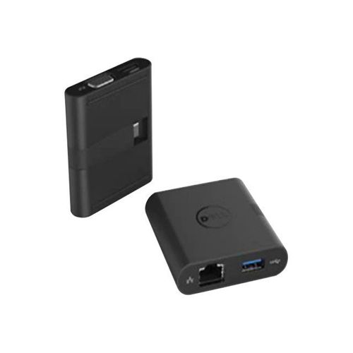 Dell 4-in-1 Travel Adapter - Adaptateur vidéo externe - USB-C - D-Sub, HDMI - pour Latitude 3120, 53XX, 54XX, 73XX, 74XX, 7520, 94XX 2-in-1; Precision 35XX, 55XX