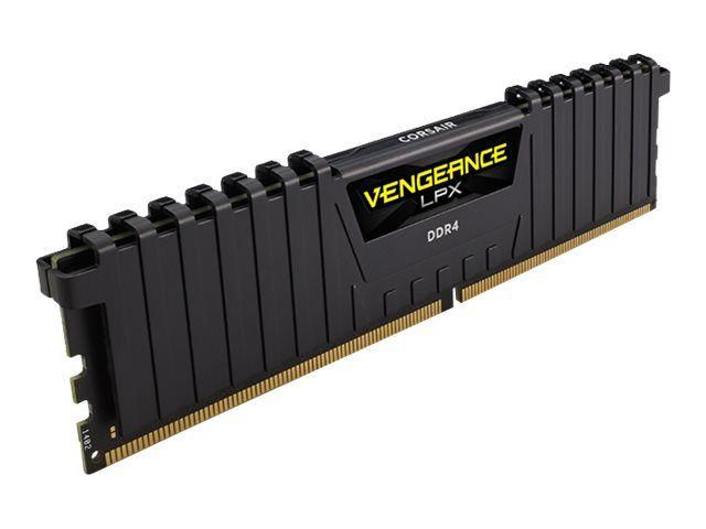 Kit Barrettes mémoire 16Go (2x8Go) DIMM DDR4 Corsair Vengeance LPX 2666Mhz  (Noir) à prix bas