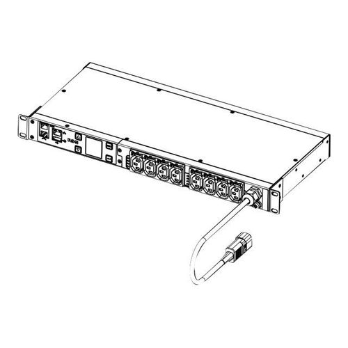 Eaton ePDU G3 Entrée mesurée - Unité de distribution secteur (rack-montable) - CA 230 V - monophasé - Ethernet 10/100, RS-232 - entrée : IEC 60320 C14 - connecteurs de sortie : 8 (power IEC 60320...