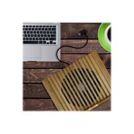 Macally ECOFANPRO2 support de ventilation en bambou avec réglage de la  hauteur pour ordinateurs portables
