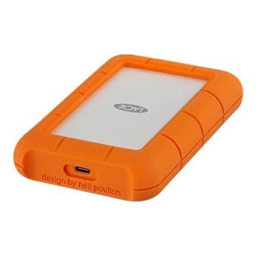 LaCie Rugged USB-C - Disque dur - 4 To - externe (portable) - USB 3.1 Gen 1 (USB-C connecteur) - orange