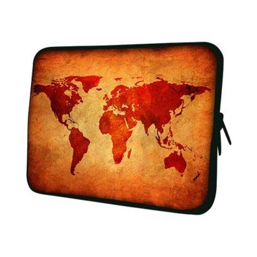 PEDEA Design - Housse d'ordinateur portable - 15.6" - carte globale brune