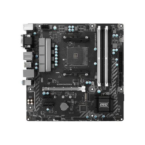 MSI B350M BAZOOKA - Carte-mère - micro ATX - Socket AM4 - AMD B350 FCH Chipset - USB 3.1 Gen 1 - Gigabit LAN - carte graphique embarquée (unité centrale requise) - audio HD (8 canaux)