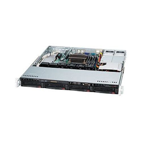 Supermicro SC813M FTQC-R407CB - Montable sur rack 1U - ATX - SATA/SAS - hot-swap 400 Watt - noir