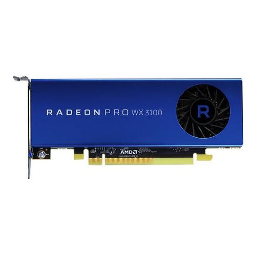 AMD Radeon Pro WX 3100 - Carte graphique - Radeon Pro WX 3100 - 4 Go GDDR5 - PCIe 3.0 x16 - 2 x Mini DisplayPort, DisplayPort