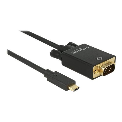 Delock - Adaptateur vidéo externe - ITE IT6516BFN - USB-C - D-Sub - noir - Pour la vente au détail