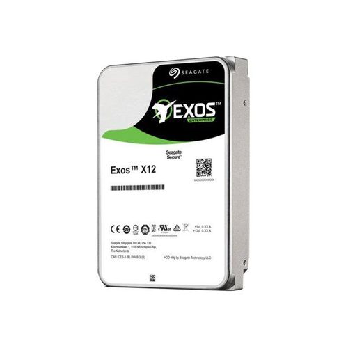 Seagate Exos X12 ST12000NM0027 - Disque dur - 12 To - interne - 3.5" - SAS 12Gb/s - 7200 tours/min - mémoire tampon : 256 Mo