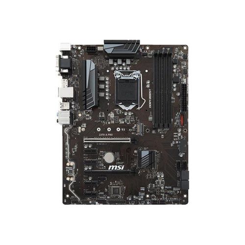 MSI Z370-A PRO - Carte-mère - ATX - LGA1151 Socket - Z370 Chipset - USB 3.1 Gen 1 - Gigabit LAN - carte graphique embarquée (unité centrale requise) - audio HD (8 canaux)