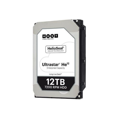 WD Ultrastar HE12 HUH721212ALE600 - Disque dur - 12 To - interne - 3.5" - SATA 6Gb/s - 7200 tours/min - mémoire tampon : 256 Mo