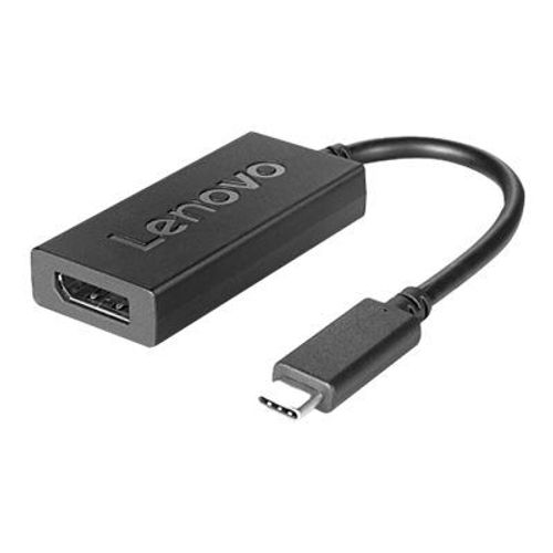 Lenovo - Adaptateur USB / DisplayPort - 24 pin USB-C (M) pour DisplayPort (F) - DisplayPort 1.2a - support 4K - pour ThinkBook 14s Yoga G2 IAP; ThinkCentre M75t Gen 2; ThinkPad T14s Gen 3; X1...