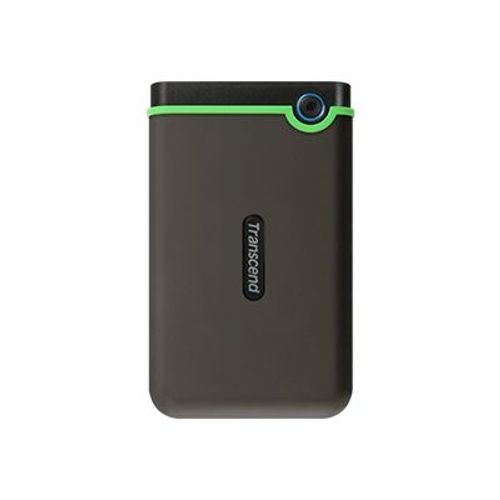 Transcend StoreJet 25M3 - Disque dur - 1 To - externe (portable) - 2.5" - USB 3.1 Gen 1 - AES 256 bits - gris de fer