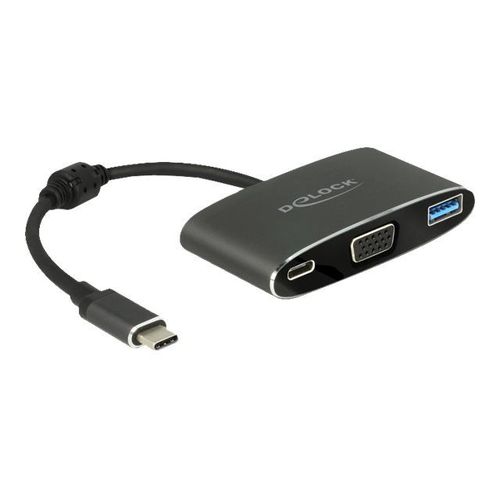 Delock - Adaptateur vidéo externe - VL101 - USB-C 3.1 - VGA - gris - Pour la vente au détail