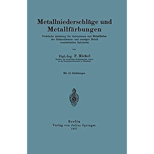 Metallniederschläge Und Metallfärbungen