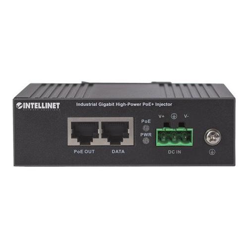 Intellinet Grande puissance des composants Gigabit PoE+ injecteur, 1 port de 30 W, alimentation par Ethernet (PoE + / PoE) IEEE 802.3at / af, boîtier métallique - Injecteur de puissance - 45 - 56...